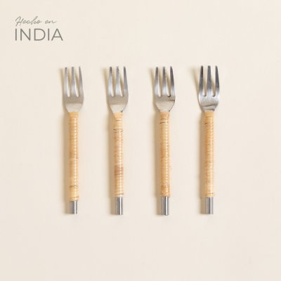 SET X 4 TENEDORES MAIHAR ROLLED SATINADO 14 CM