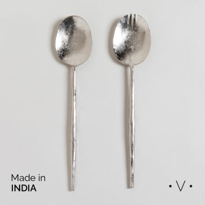 SET DE CUBIERTOS PARA ENSALADA LAUH SILVER 28 CM *VASSA