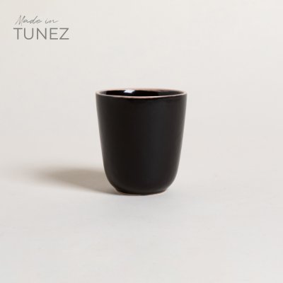MUG SIN ASA TOZEUR NEO NEGRO BORDE NATURAL 200 ML