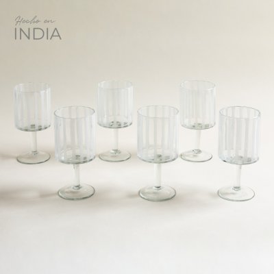 SET X 6 COPAS BIHAR WHITE 350 ML