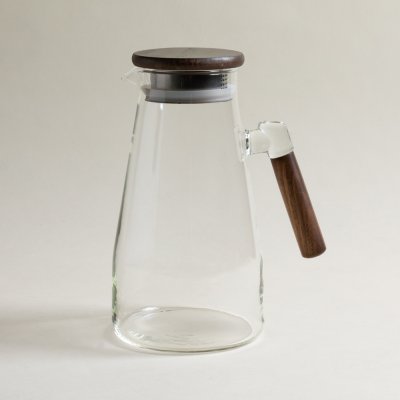 JARRA DE BOROSILICATO CON TAPA DE NOGAL 1800 ML