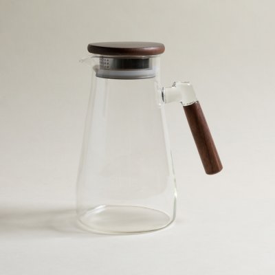 JARRA DE BOROSILICATO CON TAPA DE NOGAL 1500 ML