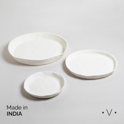 SET X 3 BANDEJAS REDONDAS KHAMMAM 40 CM/32 CM/ 25 CM *VASSA