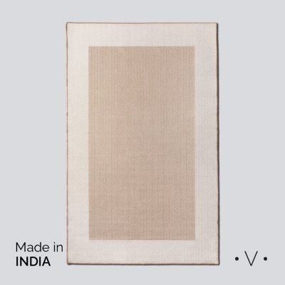 ALFOMBRA SIMIL YUTE NATURAL Y BEIGE 250X350 CM *VASSA