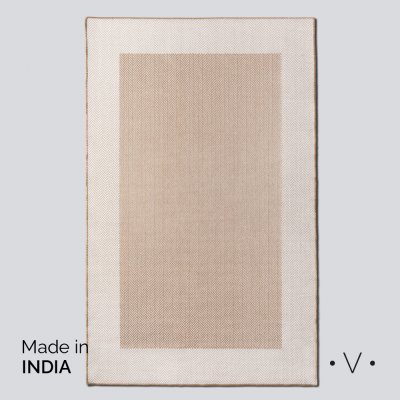 ALFOMBRA SIMIL YUTE NATURAL Y BEIGE 300X400 CM *VASSA