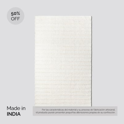 ALFOMBRA SIMIL YUTE OFF WHITE 160X250 CM / PRODUCTO SIN CAMBIO NI DEVOLUCION