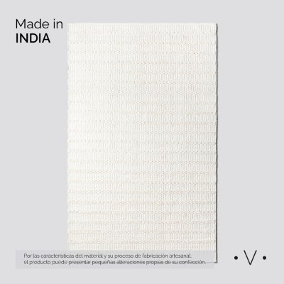 ALFOMBRA SIMIL YUTE OFF WHITE 250X350 CM *VASSA