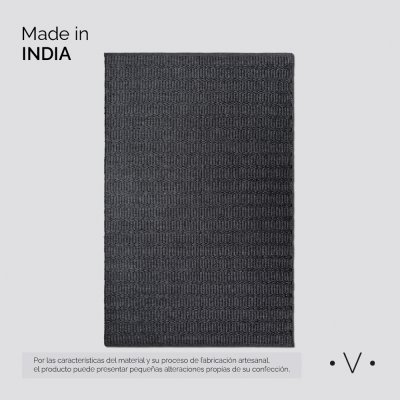 ALFOMBRA SIMIL YUTE CHARCOAL GREY 160X250 CM *VASSA