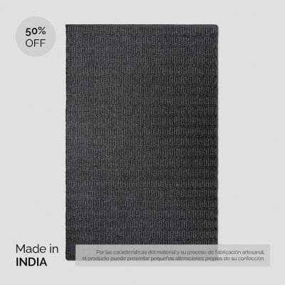 ALFOMBRA SIMIL YUTE CHARCOAL GREY 250X350 CM / PRODUCTO SIN CAMBIO NI DEVOLUCION