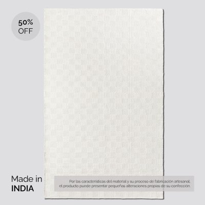 ALFOMBRA SIMIL YUTE OFF WHITE 300X400 CM / PRODUCTO SIN CAMBIO NI DEVOLUCION