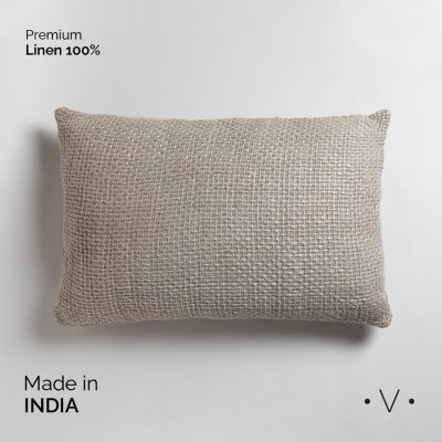 ALMOHADON LINNAN BEIGE 60X40 CM *VASSA 