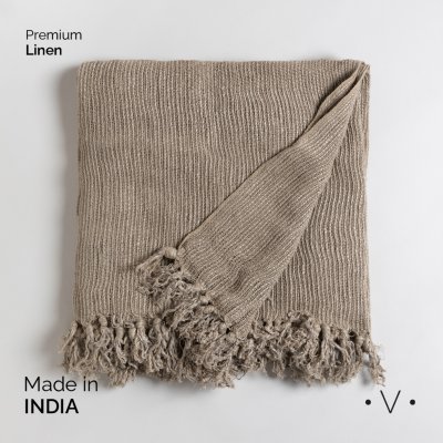 MANTA BHALKI LINES BEIGE 130X170 CM *VASSA