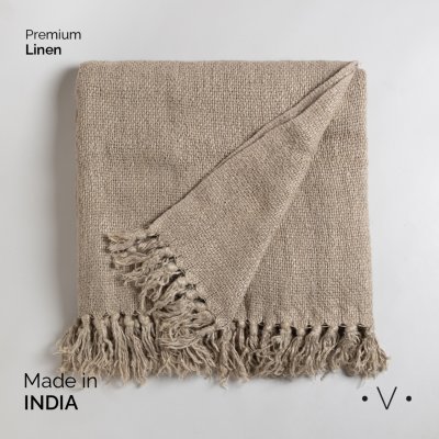 MANTA BHALKI INTERLACED BEIGE 130X170 CM *VASSA