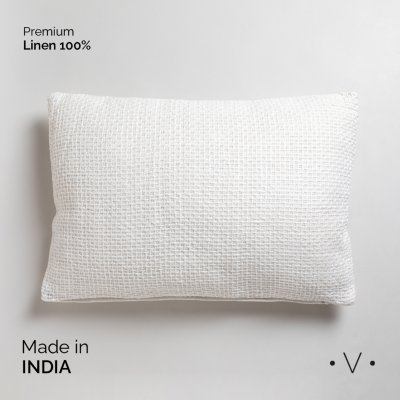 ALMOHADON LINNAN WHITE 60X40 CM *VASSA 