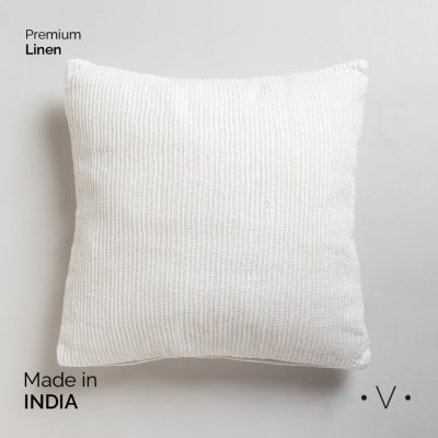 ALMOHADON BHALKI LINES WHITE 50X50 CM *VASSA