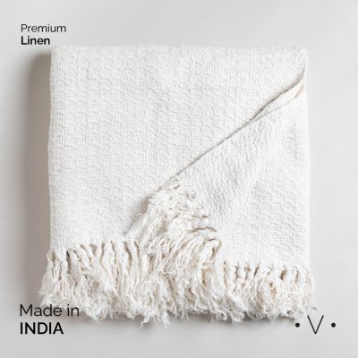 MANTA BHALKI WOVEN WHITE 130X170 CM *VASSA