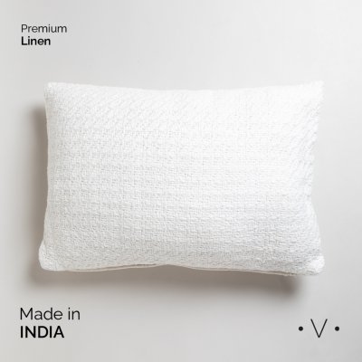 ALMOHADON BHALKI WOVEN WHITE 60X40 CM *VASSA