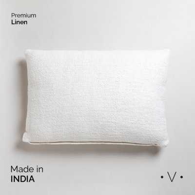 ALMOHADON BHALKI INTERLACED WHITE 60X40 CM *VASSA