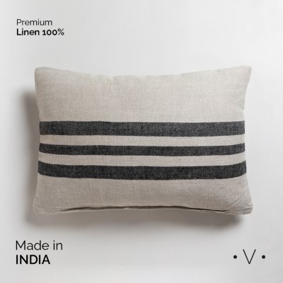ALMOHADON THANDUR BEIGE AND BLACK 60X40 CM *VASSA
