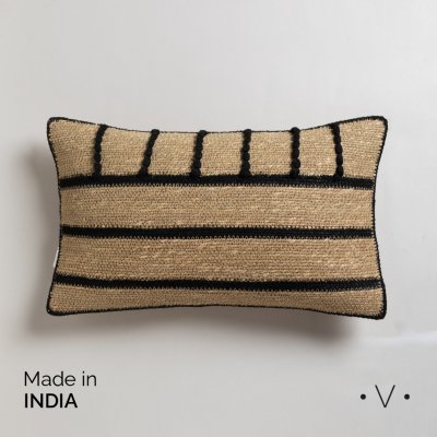 ALMOHADON RECTANGULAR KADRA BLACK 30X50 CM *VASSA