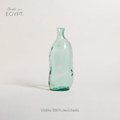 JARRON DE VIDRIO RECICLADO AMORFO FAYUN 14X36 CM - 3600 ML
