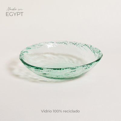 CENTRO DE MESA DE VIDRIO RECICLADO MENFIS 34,5 CM - 4000 ML