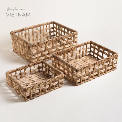 SET X 3 CANASTOS BAJOS MAY 19X46/ 14X41/ 10X31 CM