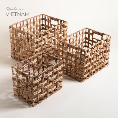 SET X 3 CANASTOS RECTANGULARES MAY 29X40/ 27X34/ 23X29 CM