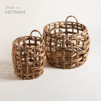 SET X 2 CANASTOS REDONDOS MAY 34/ 22 CM