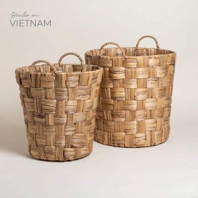 SET X 2 CANASTOS REDONDOS AN GIANG 38X39/33X35 CM