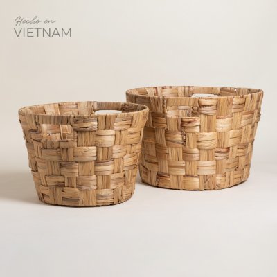 SET X 2 CANASTOS REDONDOS AN GIANG 29X45/26X38CM