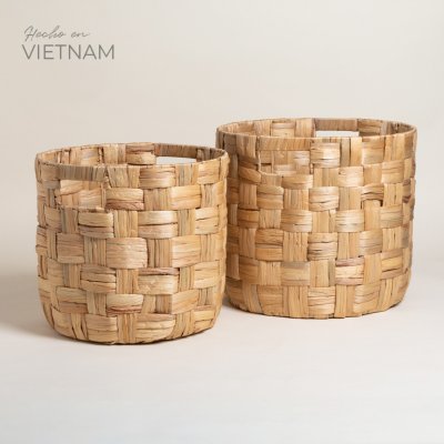 SET X 2 CANASTOS REDONDOS AN GIANG 40X35/35X32 CM