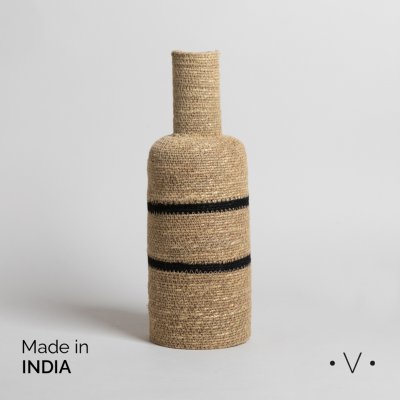 JARRON RECTO MADHYA BEIGE 14X38 CM *VASSA