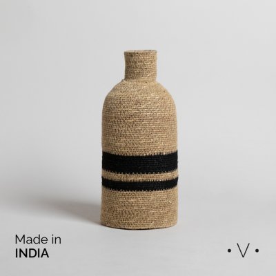 JARRON RECTO MADHYA BEIGE 13X31 CM *VASSA