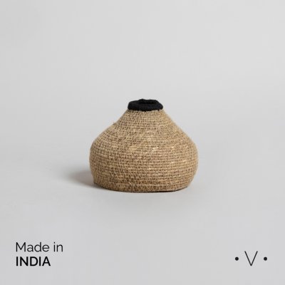 TINAJA MINI MADHYA BEIGE 16X12 CM *VASSA