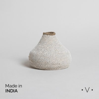 TINAJA MADHYA WHITE 18X15 CM *VASSA