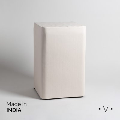 MESA AUXILIAR CUADRADA PALAKKAD CREAM 47X30 CM *VASSA