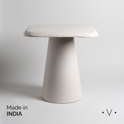 MESA AUXILIAR PALAKKAD CREAM 50X50 CM *VASSA