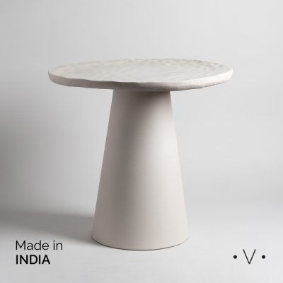 MESA AUXILIAR PALAKKAD CREAM 52X56 CM *VASSA