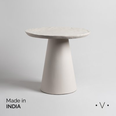 MESA AUXILIAR PALAKKAD CREAM 45X42 CM *VASSA