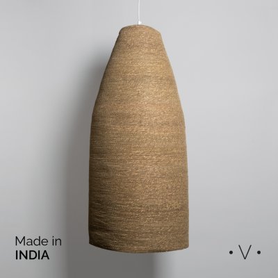 LAMPARA COLGANTE RECTA MADHYA BEIGE 35X100 CM *VASSA