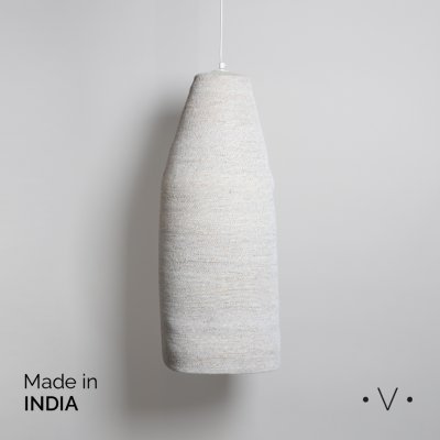LAMPARA COLGANTE RECTA MADHYA WHITE 33X80 CM *VASSA