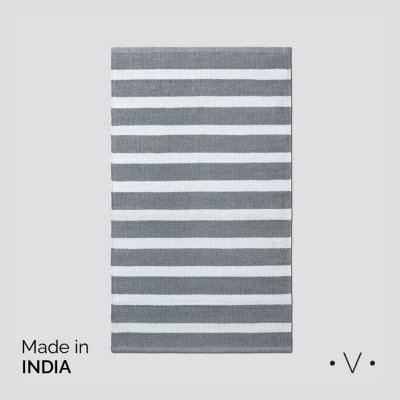 ALFOMBRA VARKALA GREY BOLD STRIPES 120X180 CM *VASSA