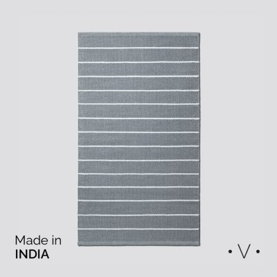 ALFOMBRA VARKALA GREY FINE STRIPES 120X180 CM *VASSA