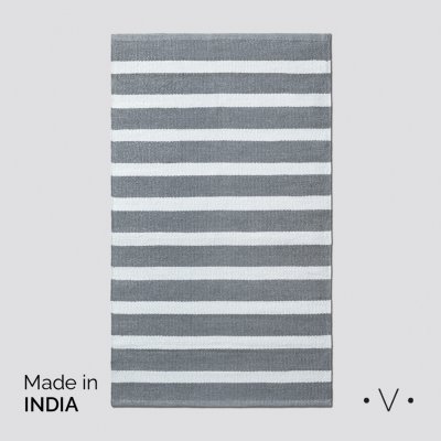 ALFOMBRA VARKALA GREY BOLD STRIPES 150X240 CM *VASSA