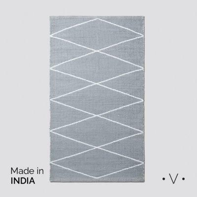 ALFOMBRA VARKALA GREY ROMBS 150X240 CM *VASSA