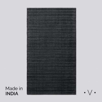 ALFOMBRA VARKALA BLACK PLAIN 150X240 CM *VASSA